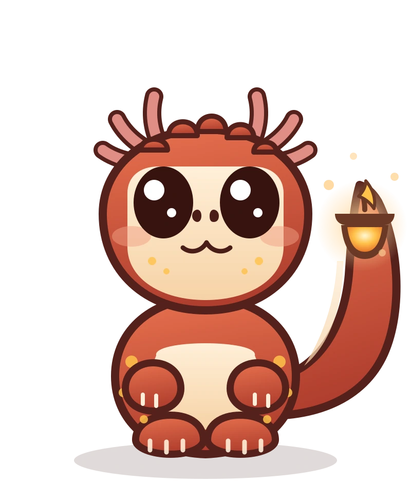 Cindle, the app's salamander-pup Mipkin