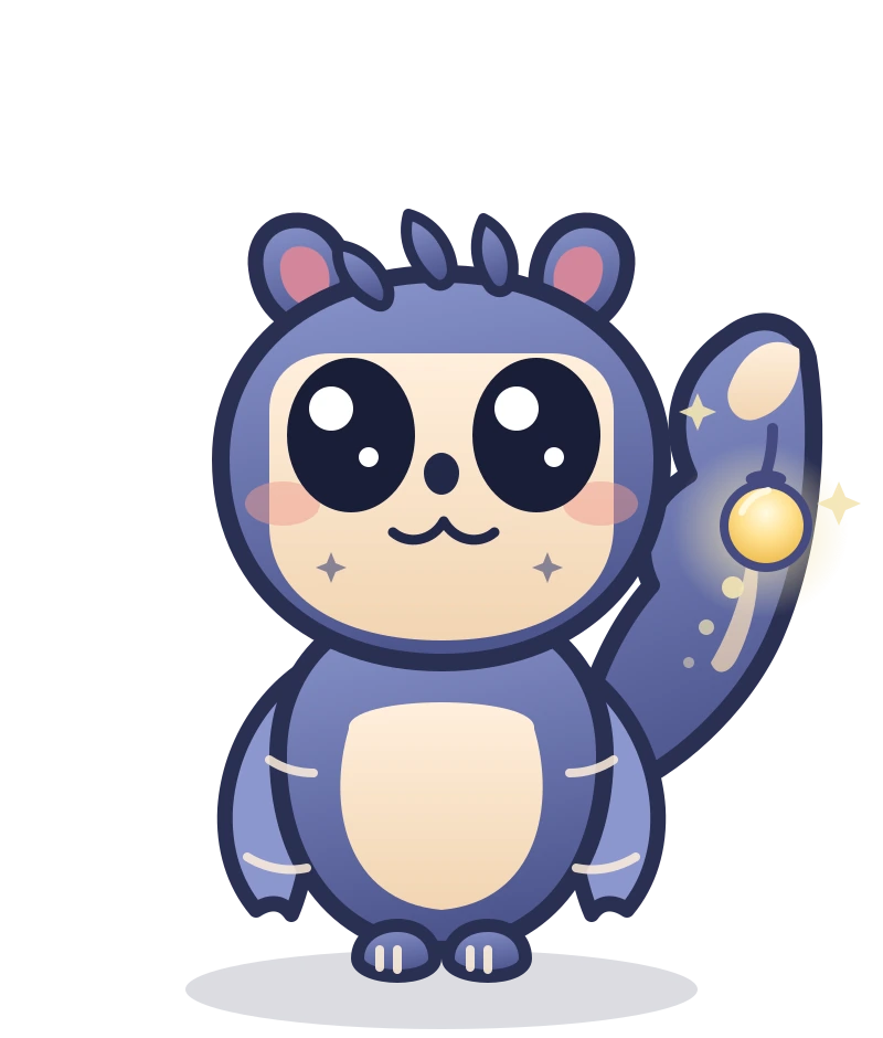 Twinket, the app's flying-squirrel Mipkin